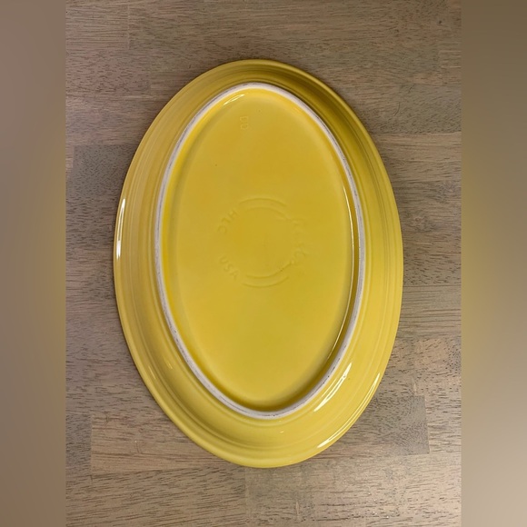 Fiesta Ware Daffodil Yellow Serving Platter 13.5” Homer Laughlin - Picture 3 of 7